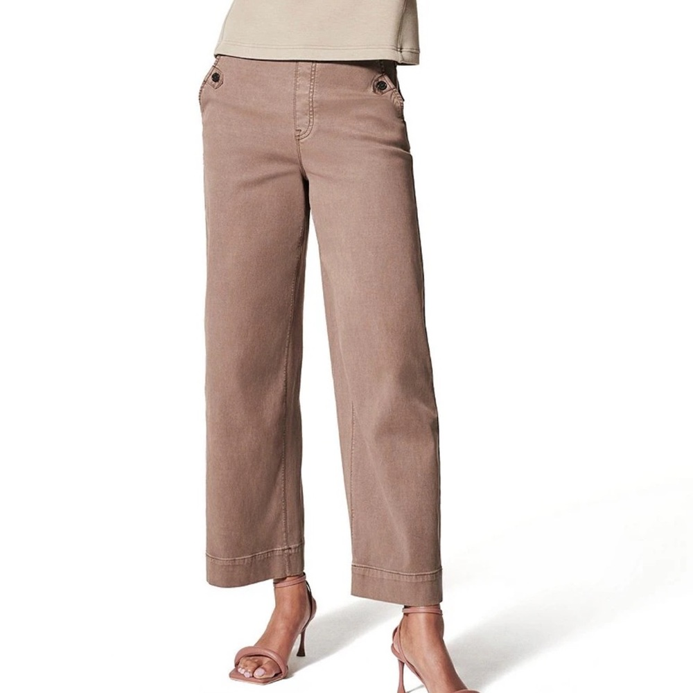 SPANX Twill Stretch Wide Leg Pants Size Medium